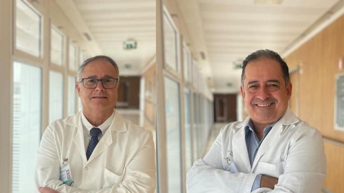 Los doctores Rafael Espino, jefe del Servicio de Pediatría del Hospital Quirónsalud Infanta Luisa y Andrés Osuna, pediatra del Hospital Quirónsalud Infanta Luisa.