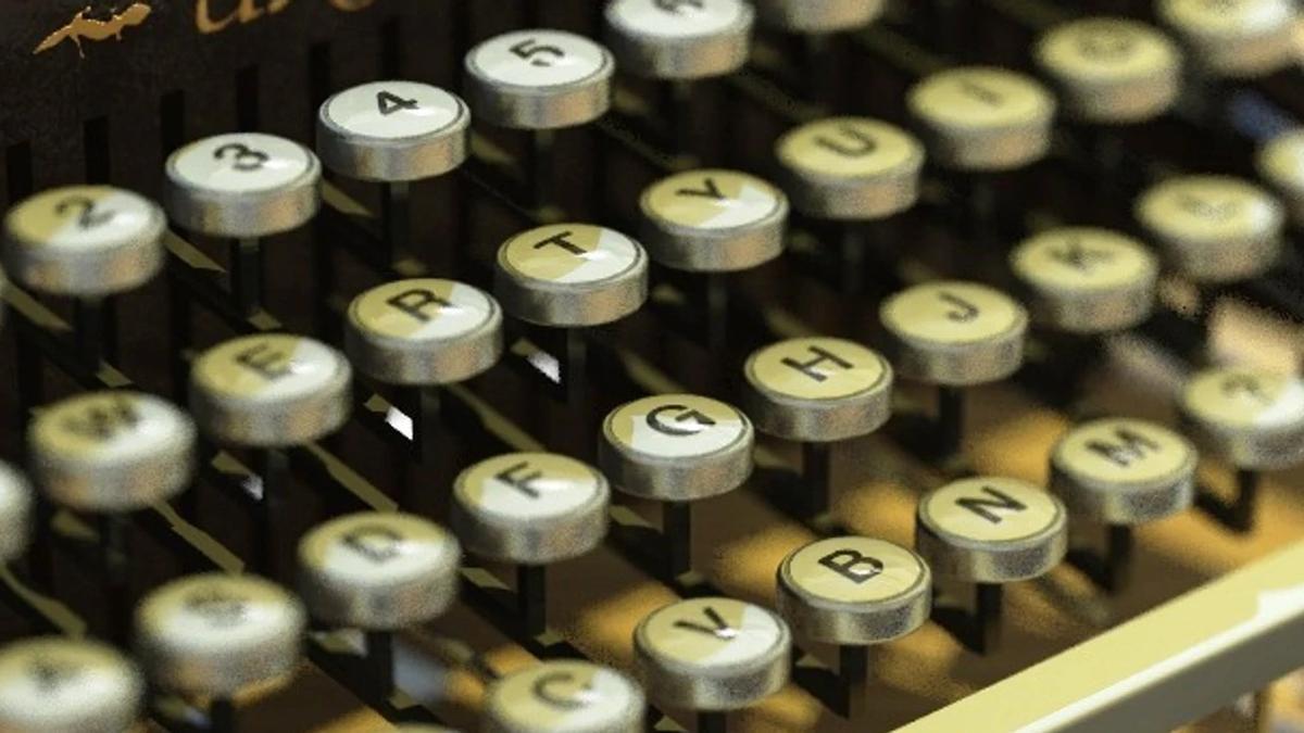 Imagen de una máquina de escribri.