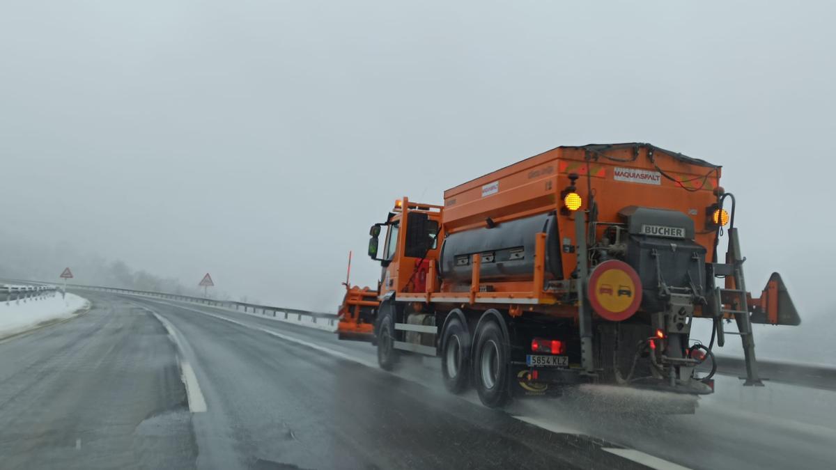 Temporal de nieve en el Huerna