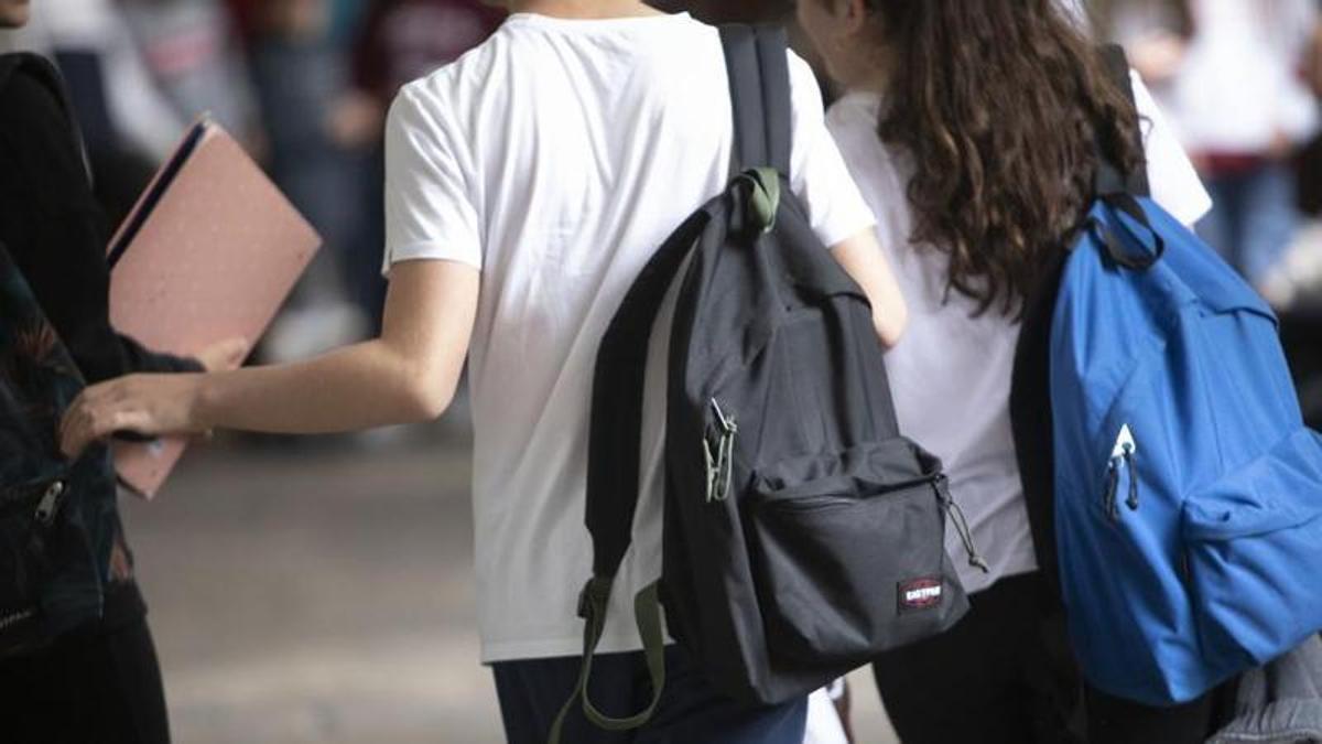 Estudiantes, a punto de entrar en el instituto