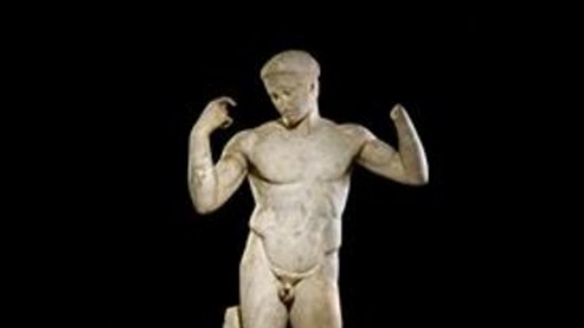 ATLETA. 'Laescultura de Diadumeno', una de las piezas griegas más valoradas.