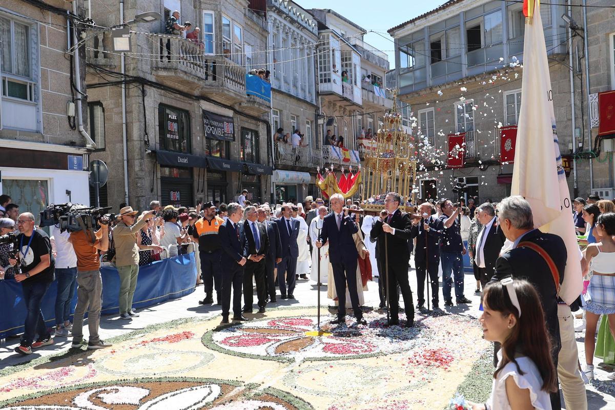 La procesión de Corpus Christi en Ponteareas