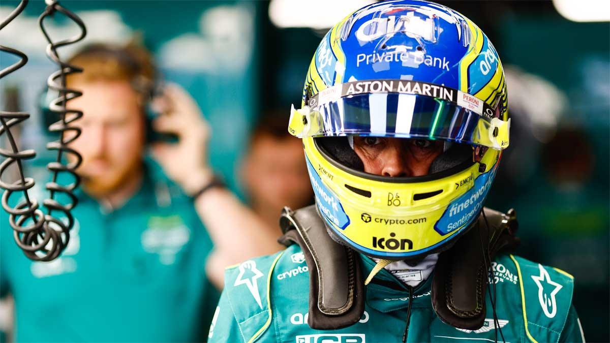 Alonso analiza qué ha fallado en Austin con las mejoras de Aston Martin