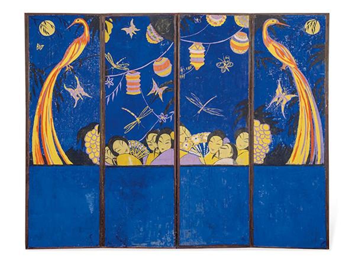 Aquest biombo extraordinari, pintat per Dalí el 1923, s'exhibirà a la Casa Natal el pròxim mes de març.