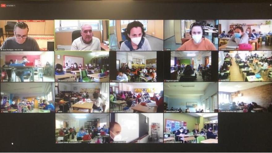 Participación de profesionais de FARO e colexios na videoconferencia. |   // FDV