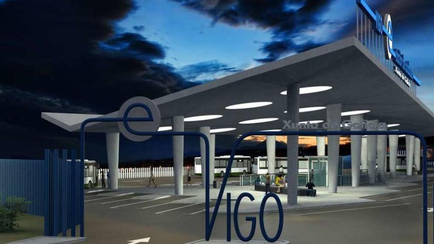 Imagen virtual del proyecto de la estación intermodal de Vigo.