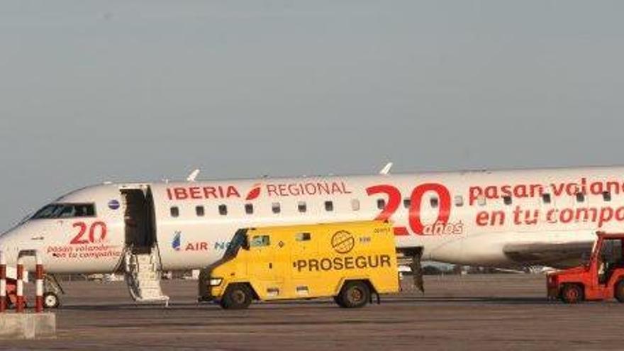 Un avión de la compañía Air Nostrum.