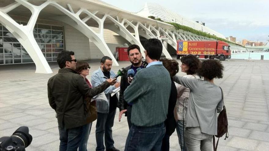 Blanco, ayer, en la Ciutat de les Arts, atendiendo a la prensa.