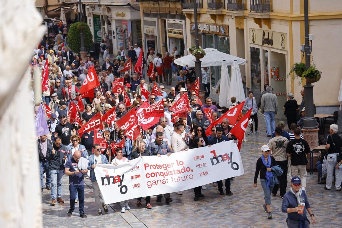 Manifestación del 1 de mayo en Cartagena.