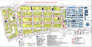 Plano del Real de la Feria de Abril 2024 El Correo de Andalucía - Ayto.Sevilla