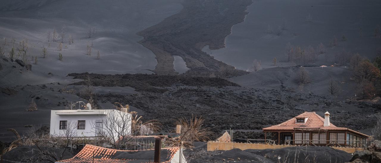 El pueblo de Las Manchas un año después de la erupción volcánica.