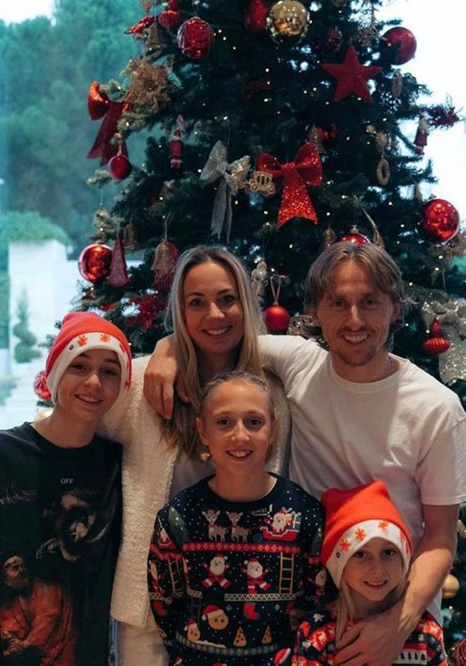 Luka Modric celebró las navidades en família