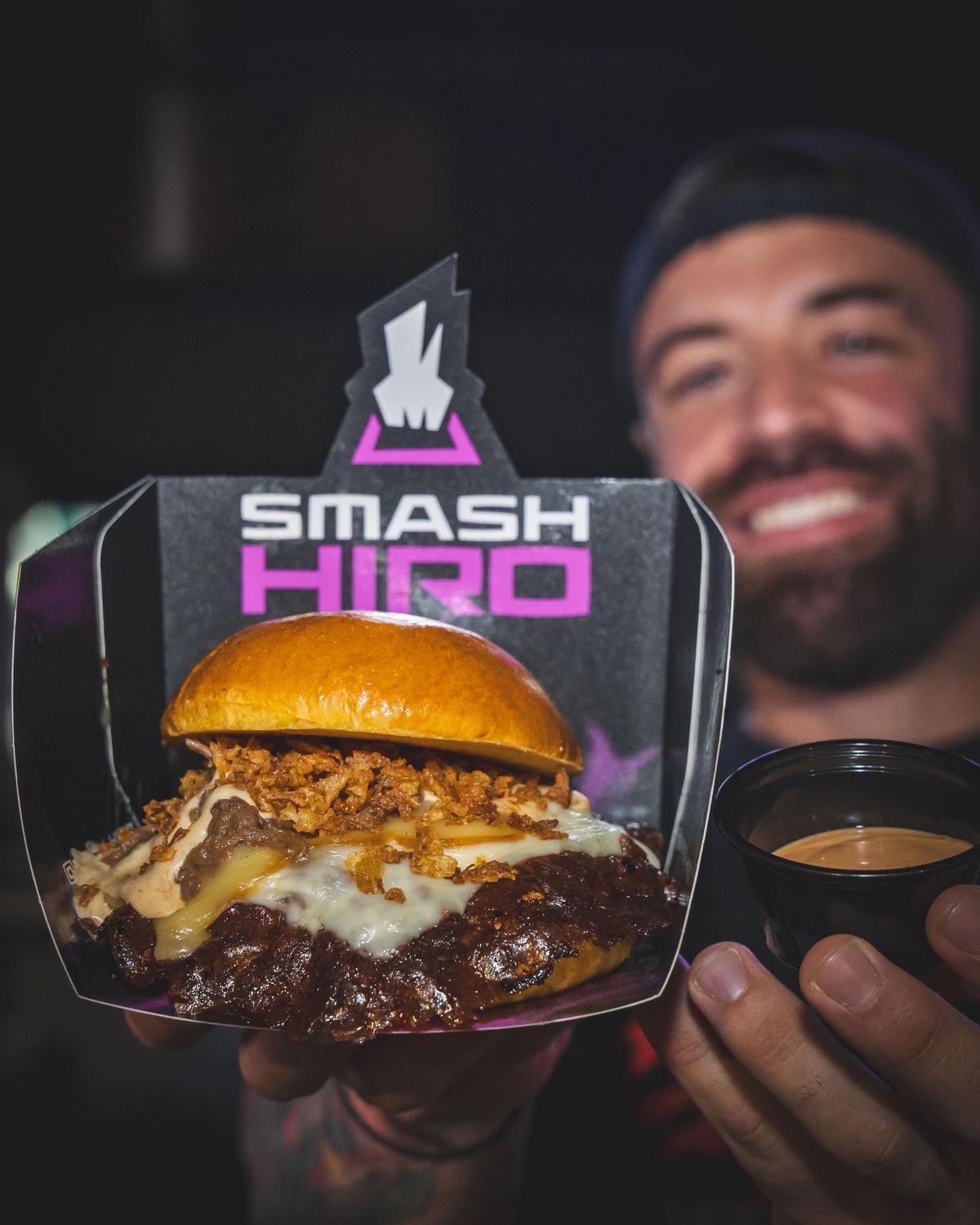 Smash Hiro, del influencer Esttik, una de las hamburguesas participantes.