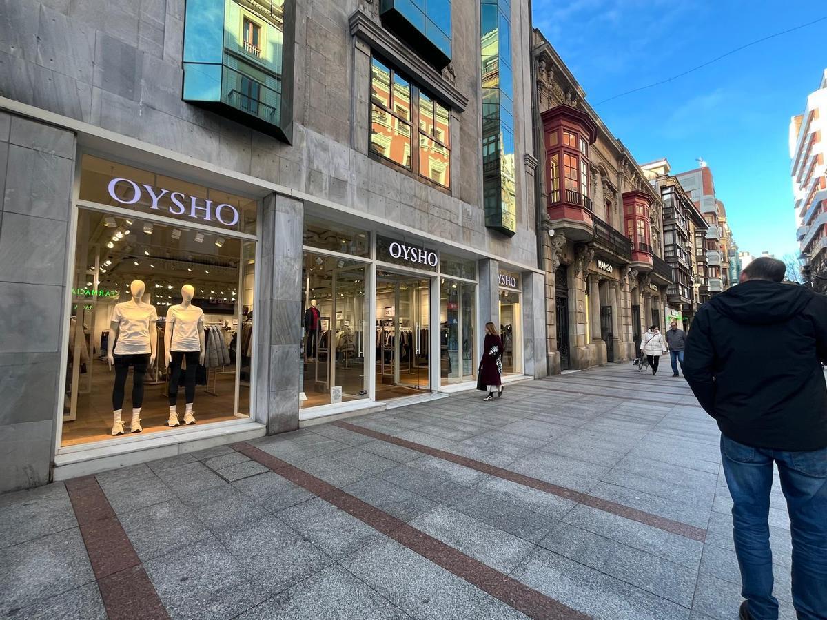 La tienda de Oysho que desapareció de la calle Corrida de Gijón.