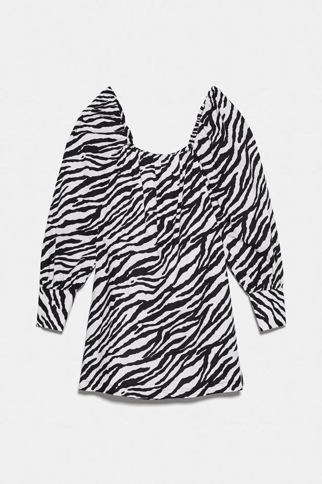 Vestido estampado animal print de Zara