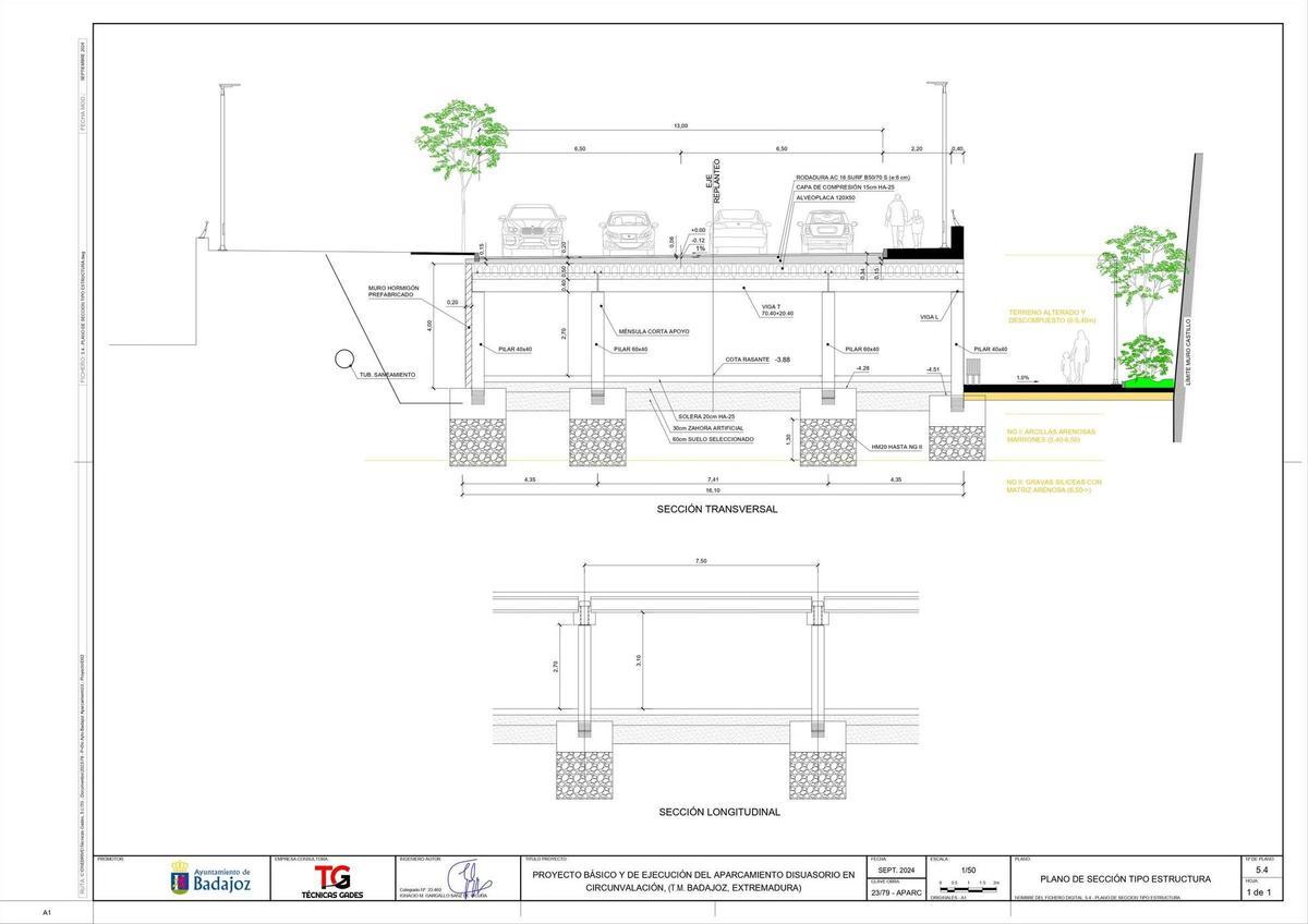 Plano del nuevo aparcamiento subterráneo.