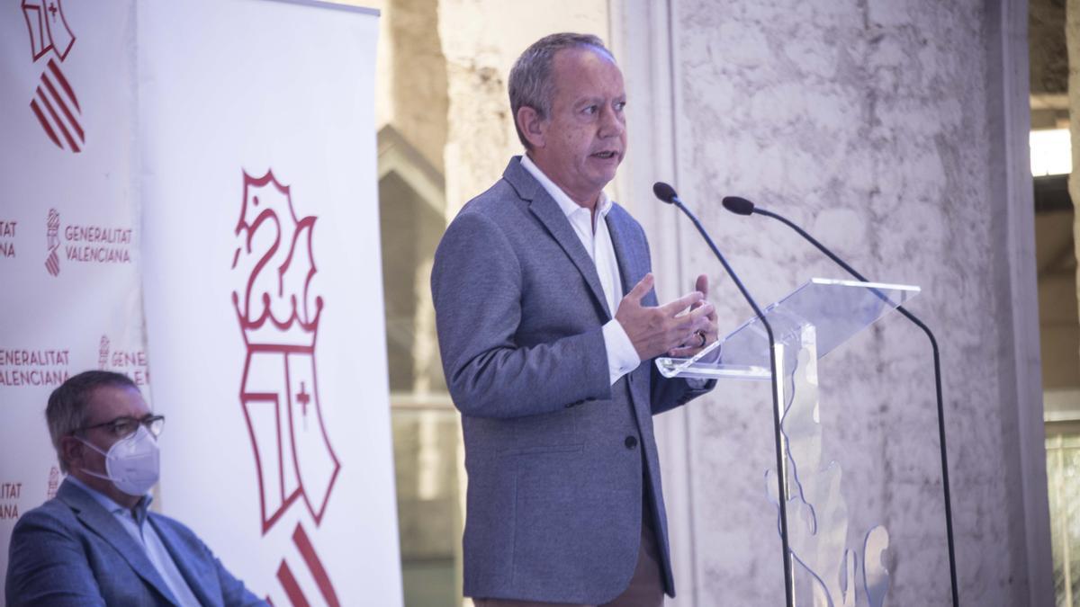 El secretario general de UGT PV, Ismael Sáez, durante un acto en Alicante.