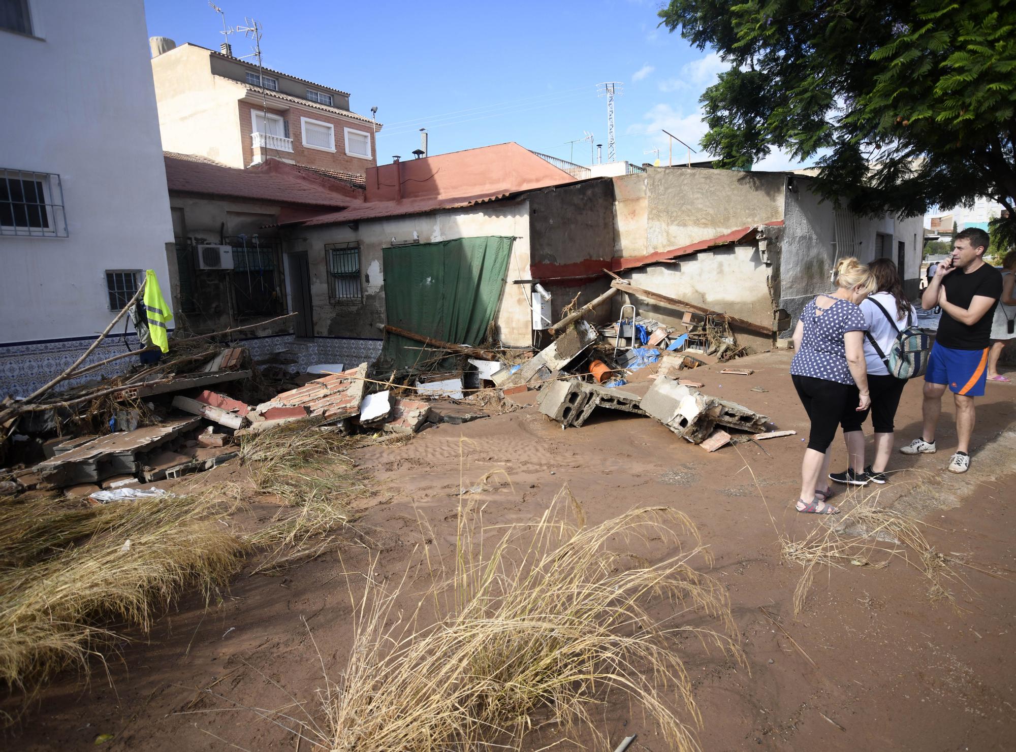 Los estragos del temporal en Javalí Viejo, en imágenes