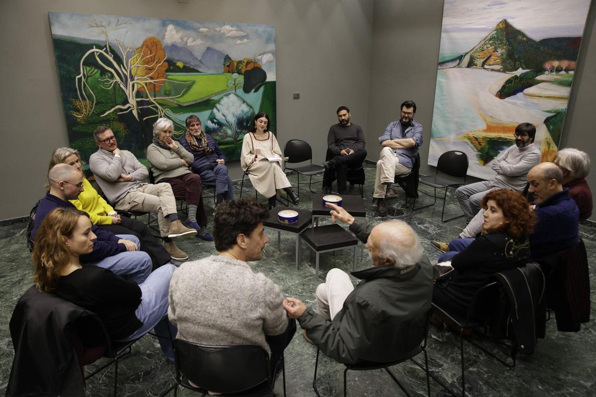 Un instante de la tertulia.