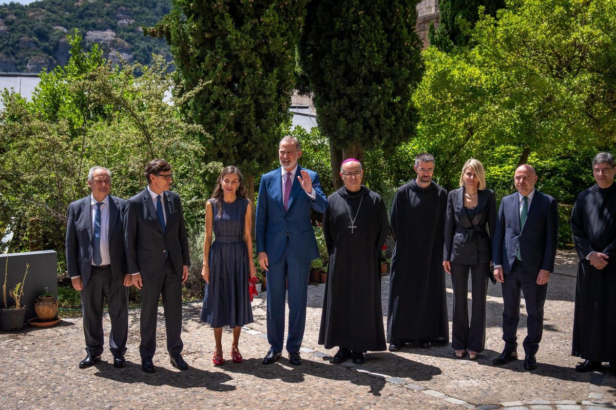 Los reyes Felipe y Letizia visitan Montserrat