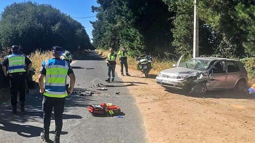 Operativo de emergencias tras la colisión.