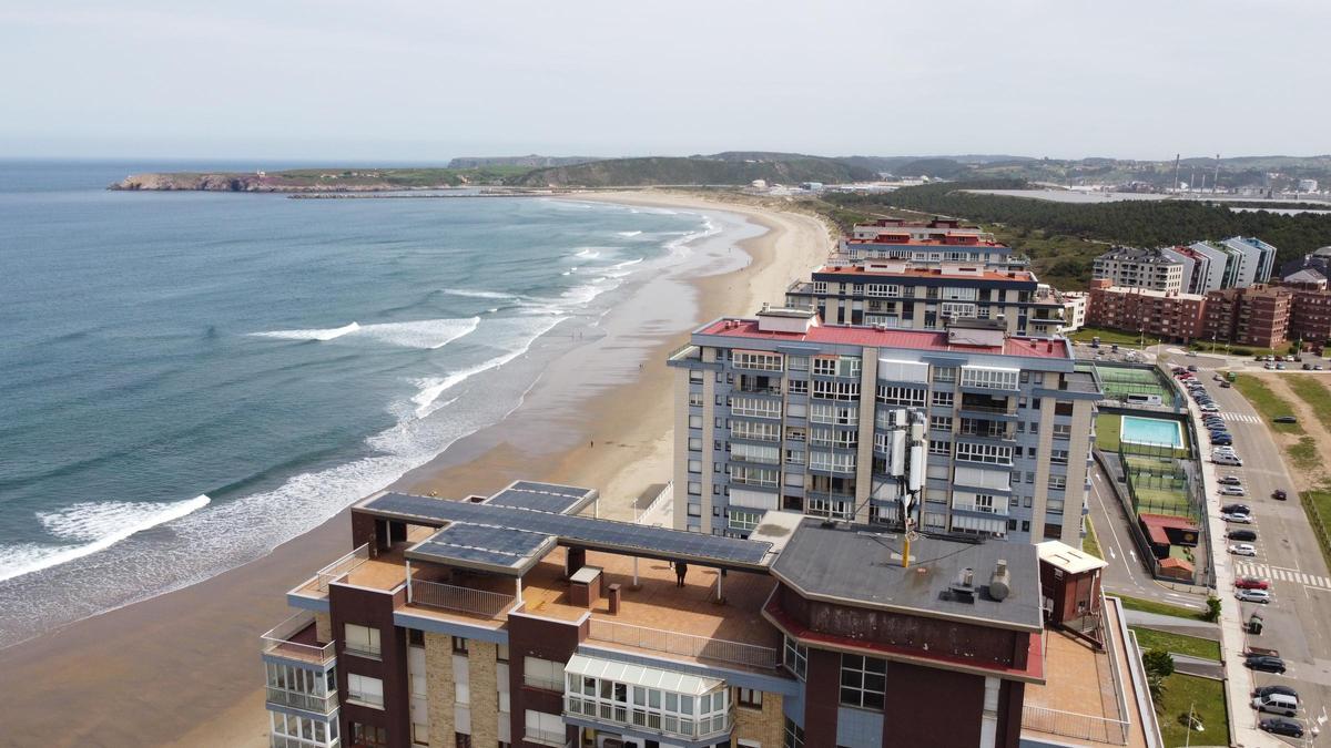 Vista aérea de la instalación fotovoltaica.