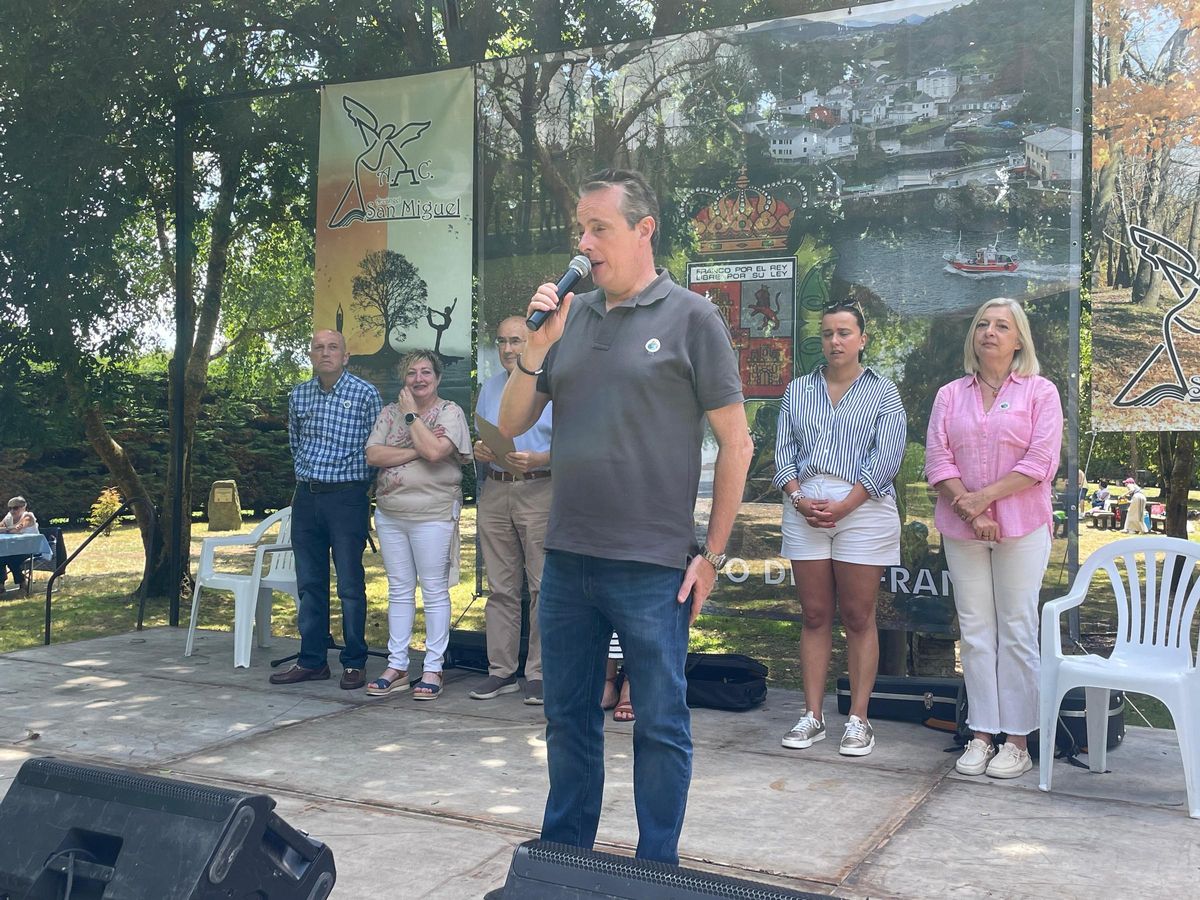 Marcelino Marcos en su intervención en la fiesta.