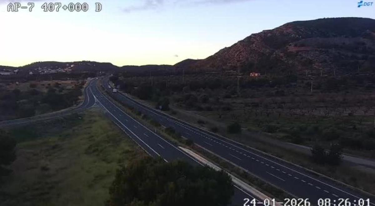 Imagen de la AP-/ dos kilómetros después del accidente