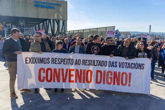 Manifestacion de la CIG por el convenio del transporte de A Coruña