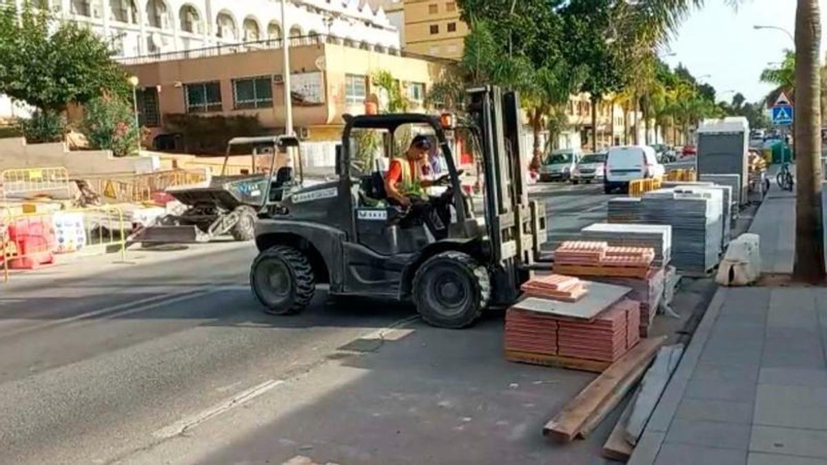 Trabajos en la avenida Carlota Alessandri.