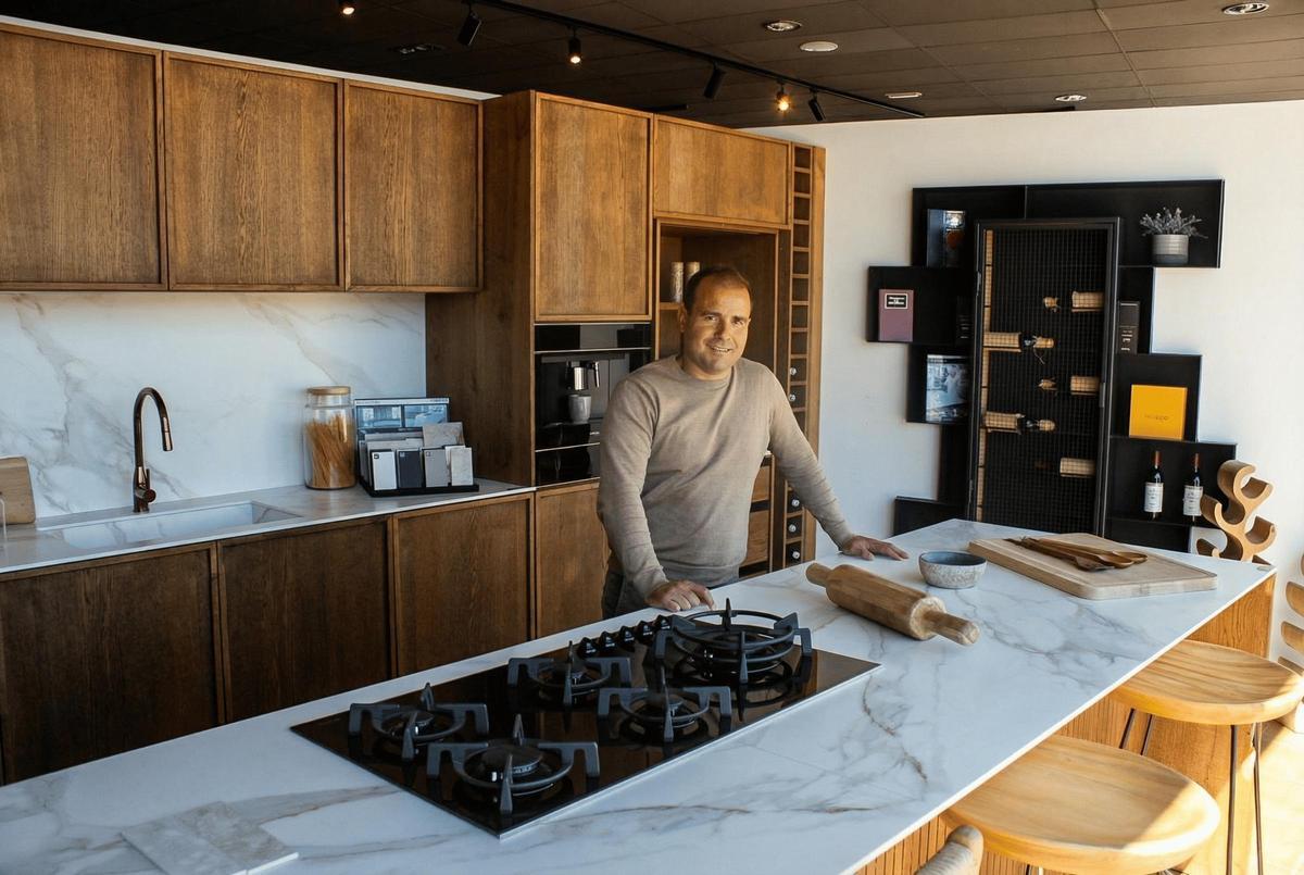 El CEO de Tenuee Group, Manel Montero, en una de las cocinas que ha realizado el grupo.