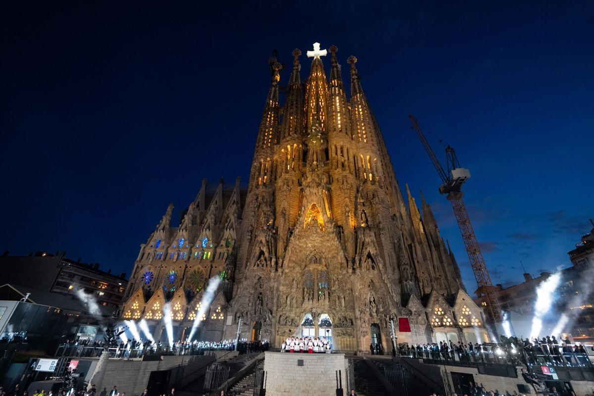 Barcelona. Sagrada familia, en al misa solemne realzada por el papa León XIV.  10 de junio de 2026. Sociedad. AUTOR: ZOWY VOETEN