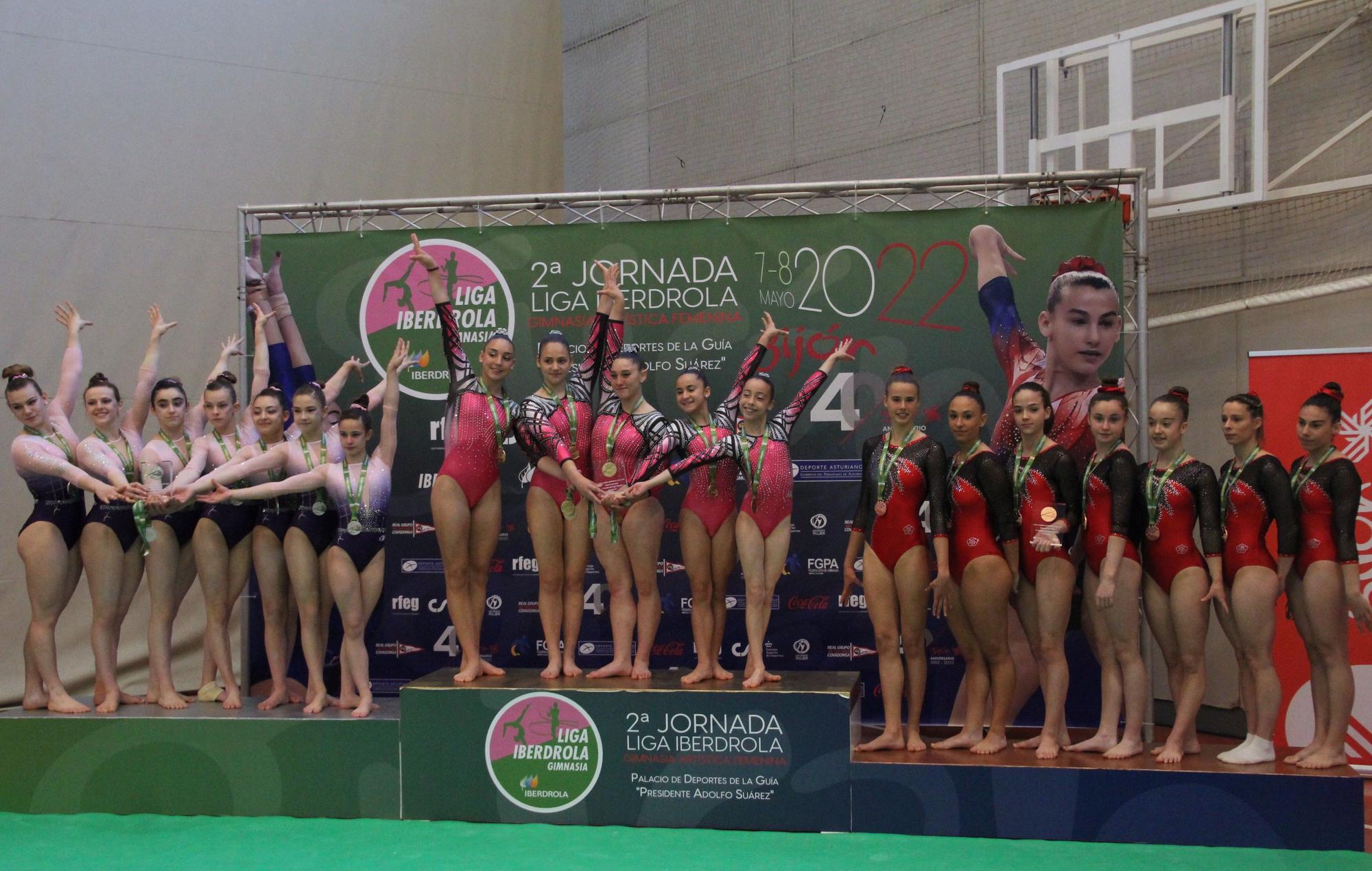 Segunda fase de la Liga Iberdrola de gimnasia artística en Gijón