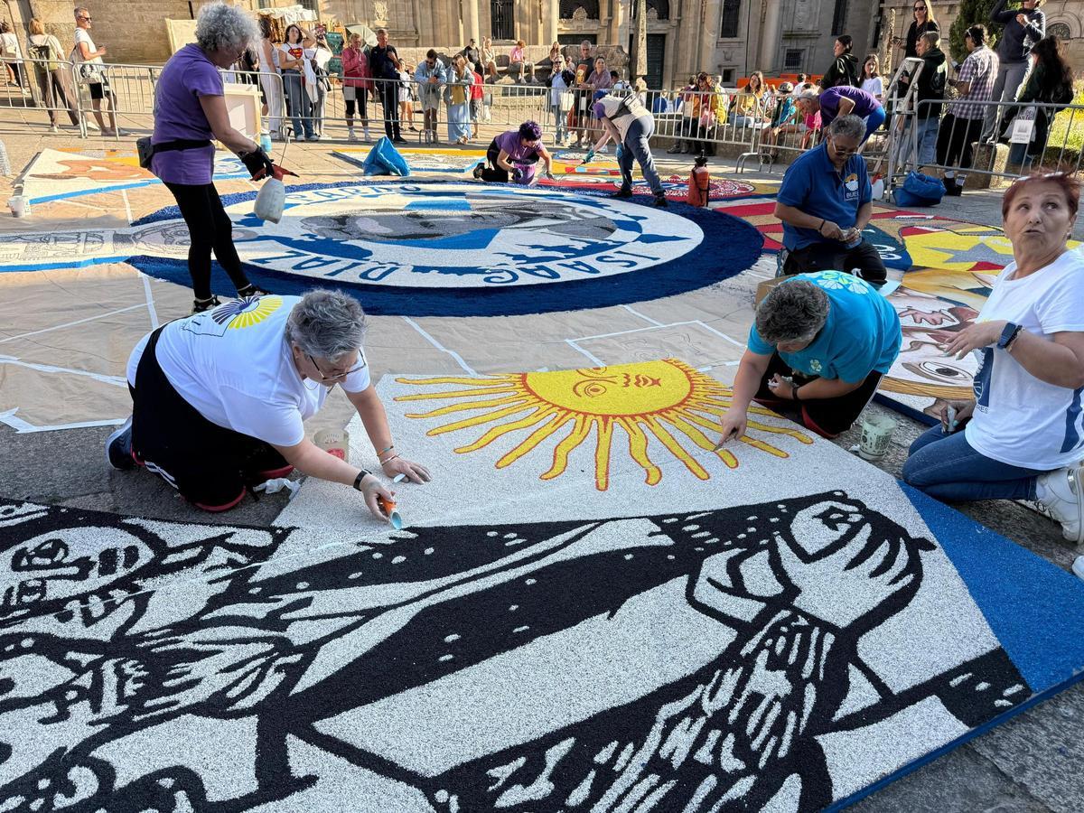 Alfombristas do Morrazo na gran alfombra no corazón de Galicia Alfombristas do Morrazo na gran alfombra no corazón de Galicia