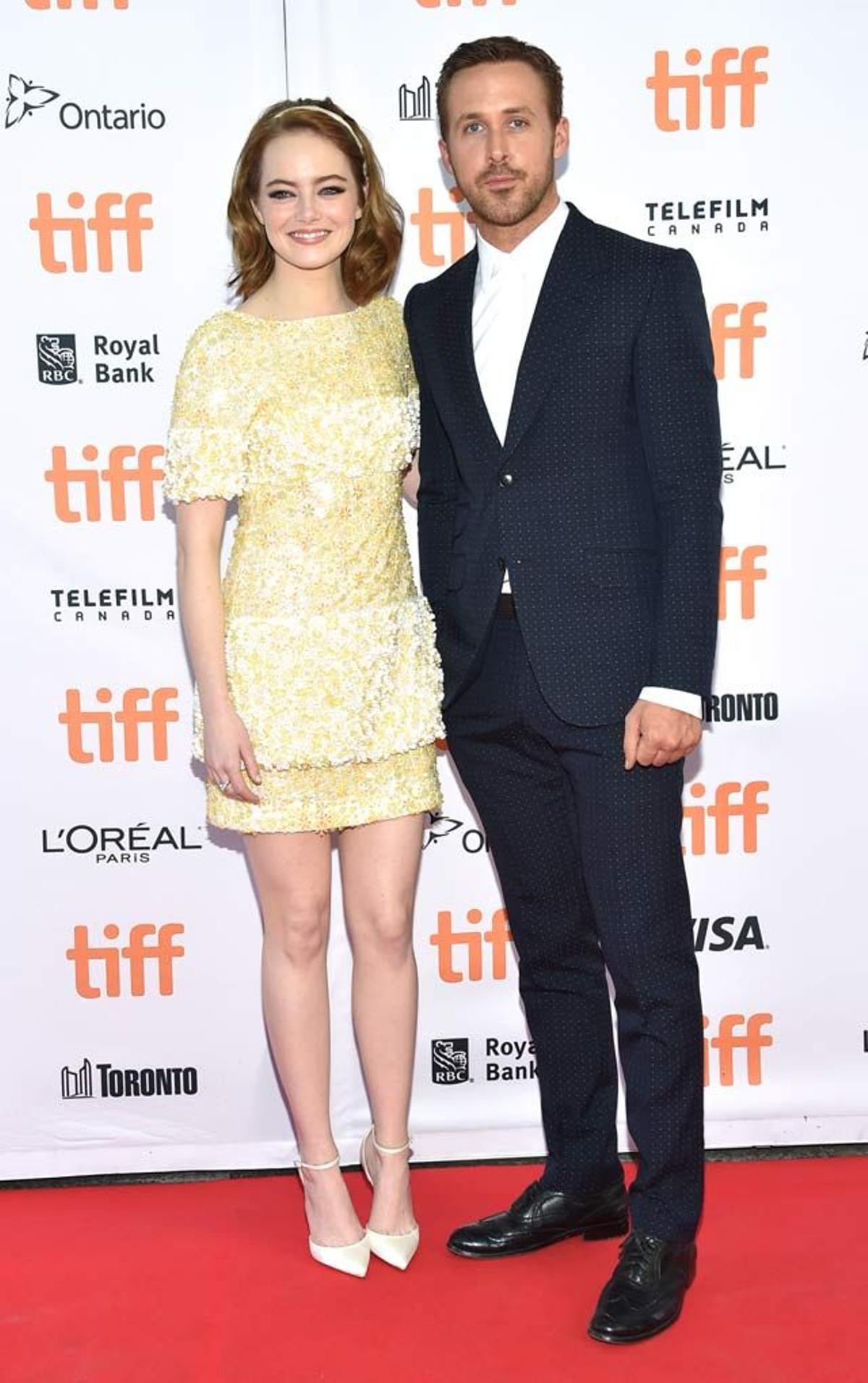 Emma Stone y Ryan Gosling presentan 'La La Land' en el Festival de Cine de Toronto.