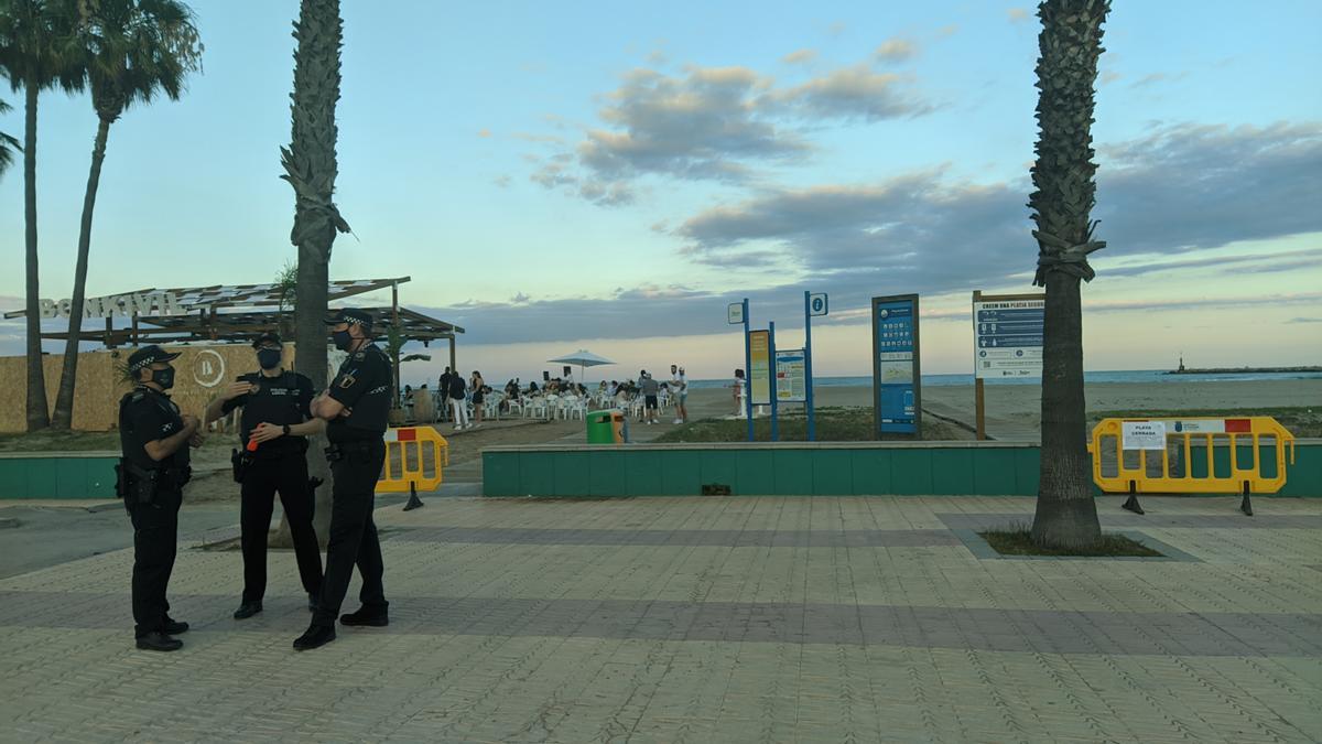 Imagen de Burriana este miércoles con ocasión del cierre de las playas por Sant Joan.