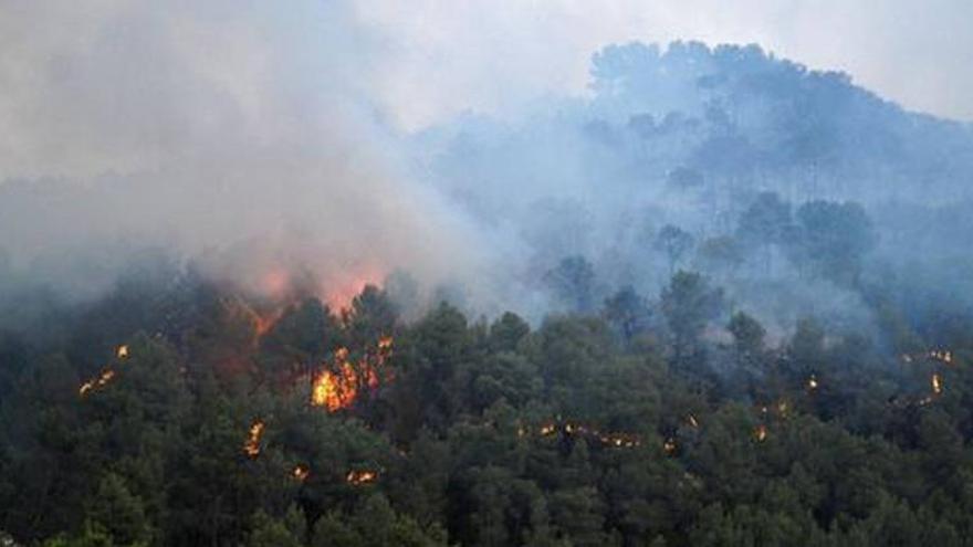 Estabilizado el fuego declarado en el Matarraña y La Portellada