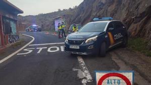 Imagen de un control policial en la frontera con Francia