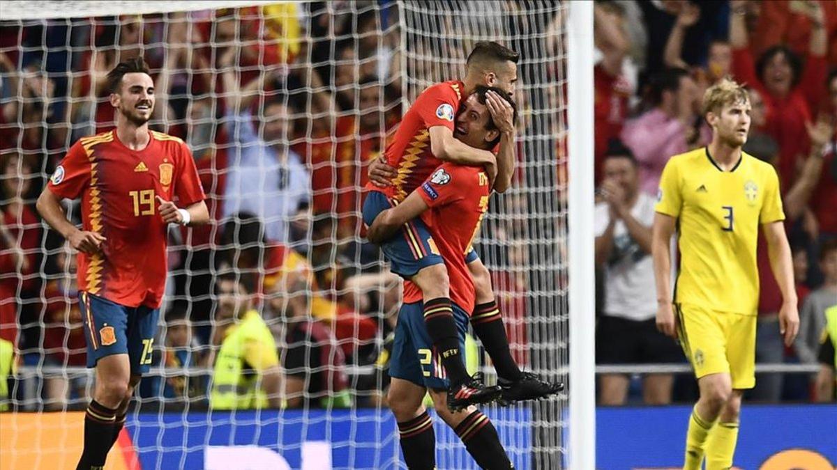 España goleó a Suecia en el último partido disputado en el Bernabéu