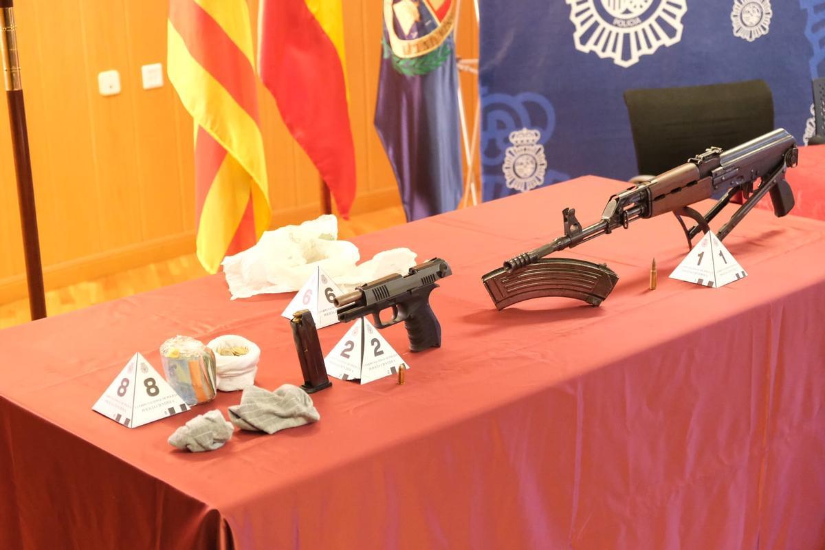 Las armas del sospechoso