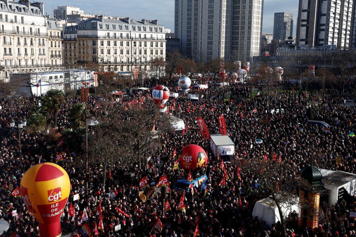Segundo día de huelgas y manifestaciones en Francia
