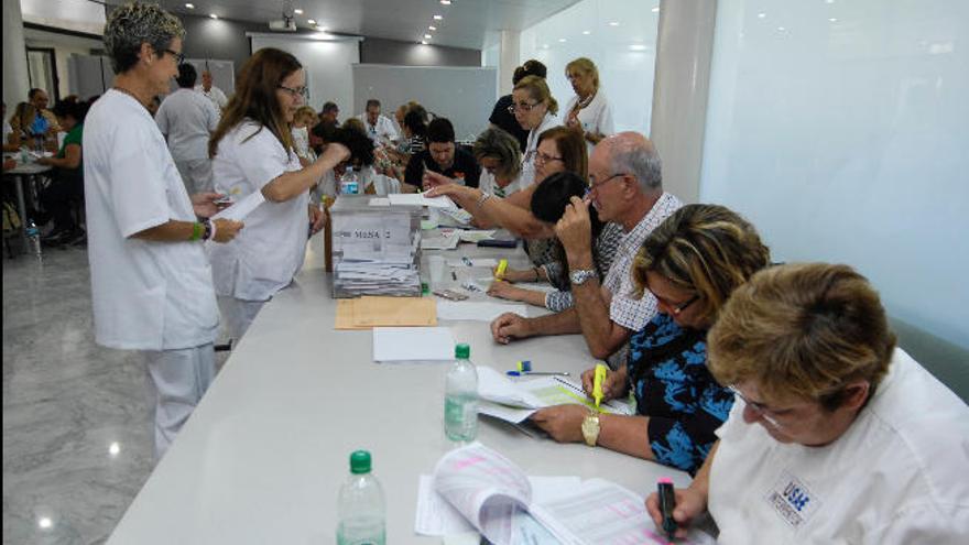 Votaciones sindicales en el Hospital Negrín.