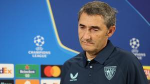 Valverde, en una comparencia de prensa de Champions League