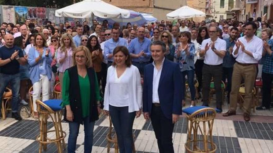 La presidenta del PP, Isabel Bonig, durante un acto ayer en la provincia de València.