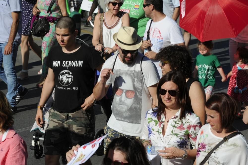 La protesta de educación en Murcia, en imágenes