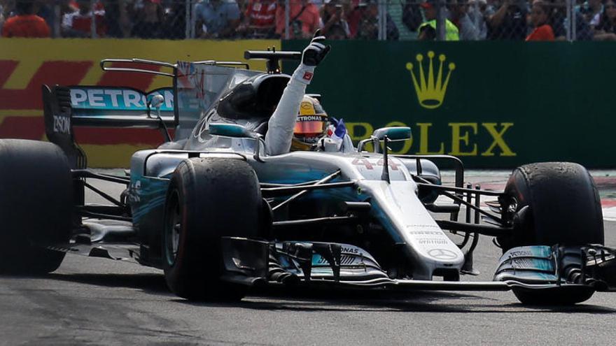 Lewis Hamilton, en el circuito Hermanos Rodriguez.