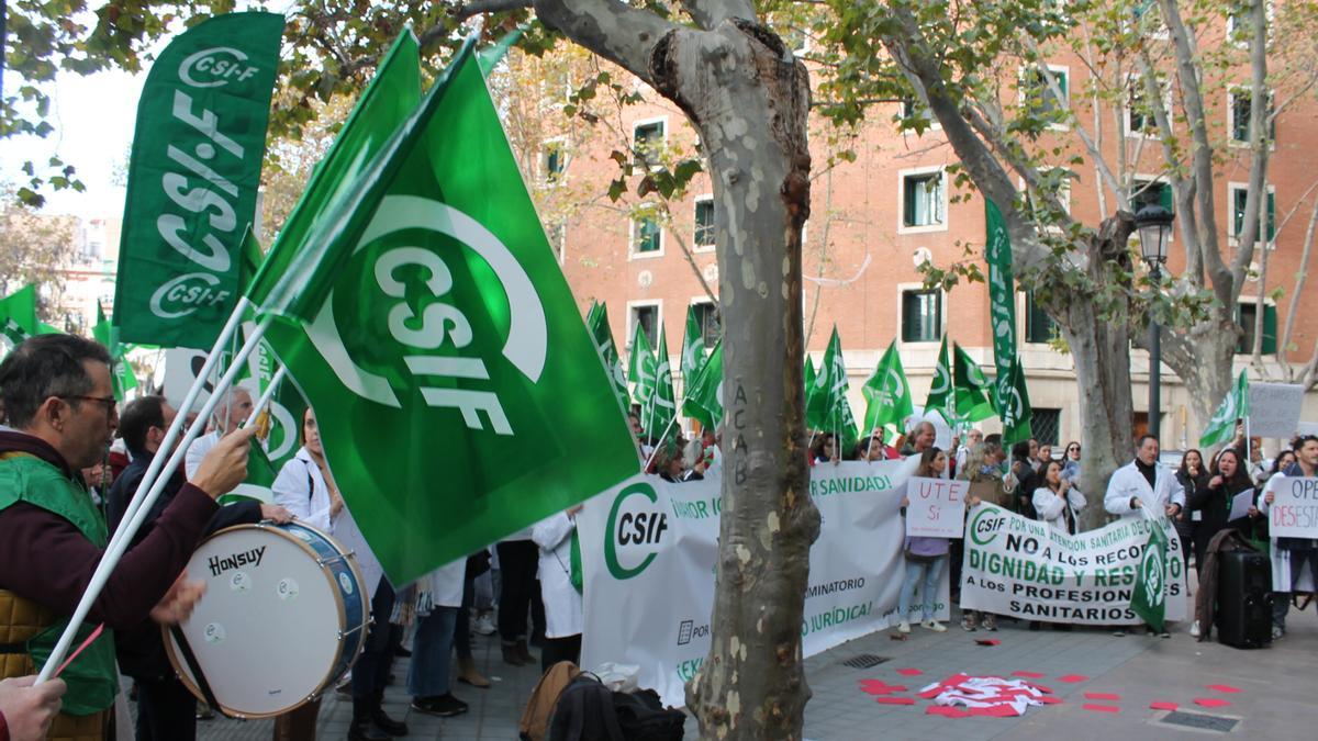 Concentración de CSIF hoy ante sanidad