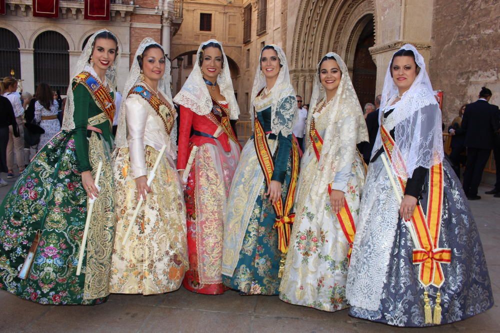 Falleras mayores 2019 en la Procesión de la Virgen