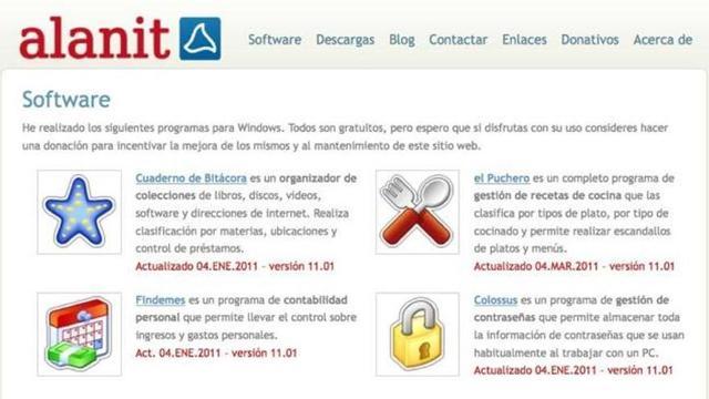 Imagen de la web "alanit.com" del informático alicantino José Luis Sánchez.