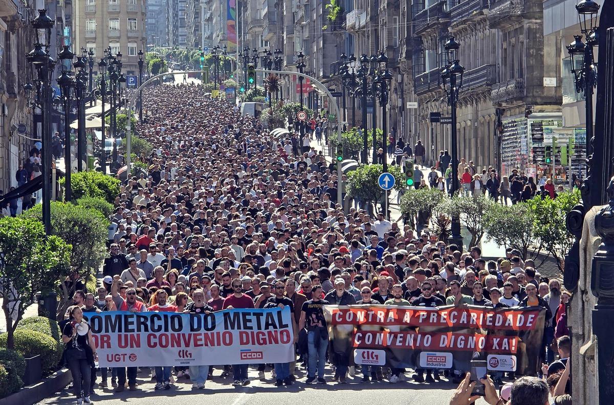 Los trabajadores del metal de Pontevedra inician sus movilizaciones por el nuevo convenio: primera huelga Los trabajadores del metal de Pontevedra inician sus movilizaciones por el nuevo convenio: primera huelga